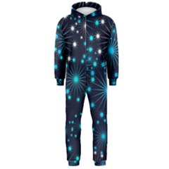 Abstract Pattern Snowflakes Hooded Jumpsuit (men) by artworkshop