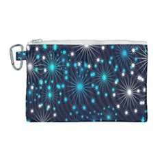 Abstract Pattern Snowflakes Canvas Cosmetic Bag (large)