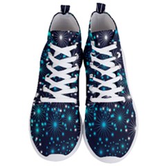 Abstract Pattern Snowflakes Men s Lightweight High Top Sneakers