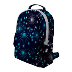 Abstract Pattern Snowflakes Flap Pocket Backpack (large)