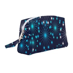 Abstract Pattern Snowflakes Wristlet Pouch Bag (medium)