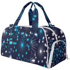 Abstract Pattern Snowflakes Burner Gym Duffel Bag by artworkshop