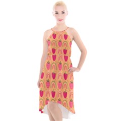 The Cutest Harvest   High-low Halter Chiffon Dress  by ConteMonfrey