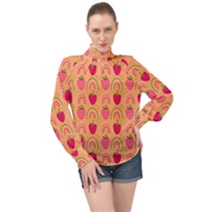 The Cutest Harvest   High Neck Long Sleeve Chiffon Top by ConteMonfrey