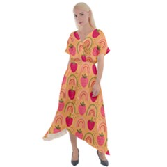 The Cutest Harvest   Cross Front Sharkbite Hem Maxi Dress by ConteMonfrey