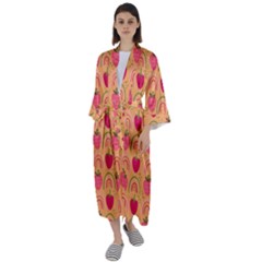 The Cutest Harvest   Maxi Satin Kimono by ConteMonfrey