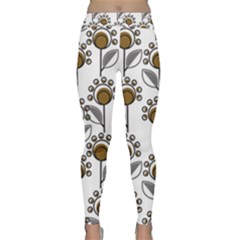 Daisy Minimalist Leaves Classic Yoga Leggings by ConteMonfrey