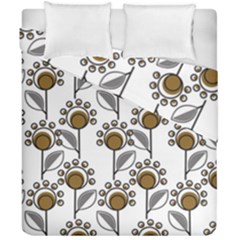 Daisy Minimalist Leaves Duvet Cover Double Side (california King Size) by ConteMonfrey