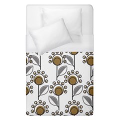 Daisy Minimalist Leaves Duvet Cover (single Size) by ConteMonfrey