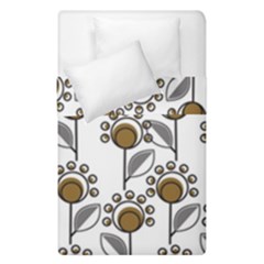 Daisy Minimalist Leaves Duvet Cover Double Side (single Size) by ConteMonfrey