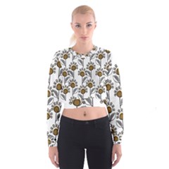 Daisy Minimalist Leaves Cropped Sweatshirt by ConteMonfrey