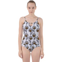 Daisy Minimalist Leaves Cut Out Top Tankini Set by ConteMonfrey