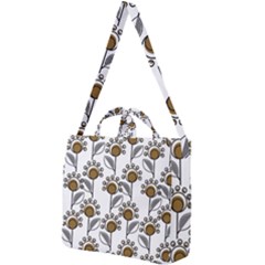 Daisy Minimalist Leaves Square Shoulder Tote Bag by ConteMonfrey