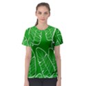 Green Banana Leaves Women s Sport Mesh Tee View1