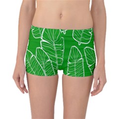 Green Banana Leaves Boyleg Bikini Bottoms by ConteMonfrey