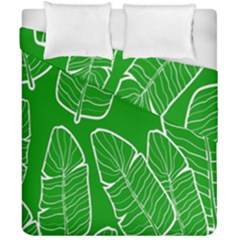 Green Banana Leaves Duvet Cover Double Side (california King Size) by ConteMonfrey