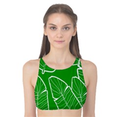 Green Banana Leaves Tank Bikini Top by ConteMonfrey