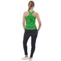 Green Banana Leaves Cross Neck Velour Top View2