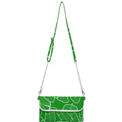 Green Banana Leaves Mini Crossbody Handbag by ConteMonfrey