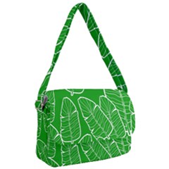 Green Banana Leaves Courier Bag by ConteMonfrey