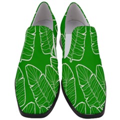 Green Banana Leaves Women Slip On Heel Loafers by ConteMonfrey