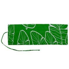 Green Banana Leaves Roll Up Canvas Pencil Holder (m) by ConteMonfrey