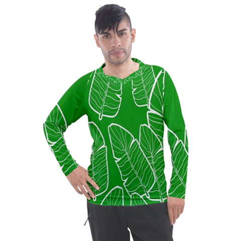 Green Banana Leaves Men s Pique Long Sleeve Tee by ConteMonfrey