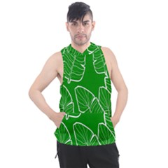 Green Banana Leaves Men s Sleeveless Hoodie