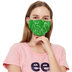 Green Banana Leaves Fitted Cloth Face Mask (adult) by ConteMonfrey