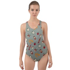 Wild Forest Friends   Cut-out Back One Piece Swimsuit by ConteMonfrey