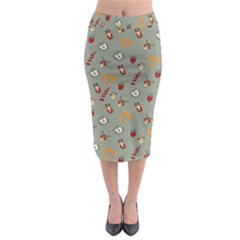 Wild Forest Friends   Midi Pencil Skirt by ConteMonfrey