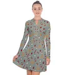 Wild Forest Friends   Long Sleeve Panel Dress by ConteMonfrey