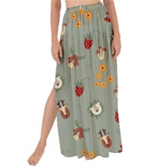 Wild Forest Friends   Maxi Chiffon Tie-up Sarong by ConteMonfrey