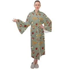 Wild Forest Friends   Maxi Velour Kimono by ConteMonfrey