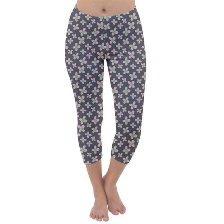 Little Spring Blossom  Capri Winter Leggings 