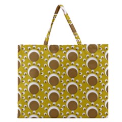 Minimalist Circles  Zipper Large Tote Bag