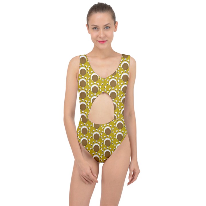 Minimalist Circles  Center Cut Out Swimsuit