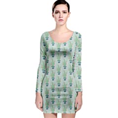 Cuteness Overload Of Cactus!  Long Sleeve Bodycon Dress by ConteMonfrey