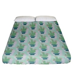 Cuteness Overload Of Cactus!  Fitted Sheet (king Size) by ConteMonfrey