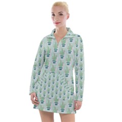 Cuteness Overload Of Cactus!  Women s Long Sleeve Casual Dress by ConteMonfrey