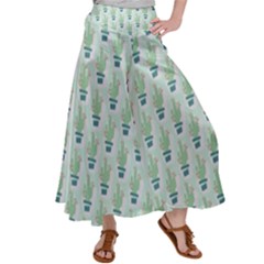 Cuteness Overload Of Cactus!  Satin Palazzo Pants by ConteMonfrey