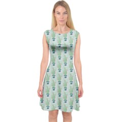 Cuteness Overload Of Cactus!  Capsleeve Midi Dress by ConteMonfrey