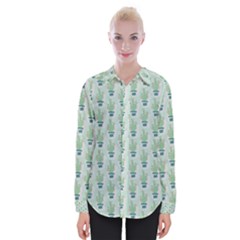 Cuteness Overload Of Cactus!  Womens Long Sleeve Shirt