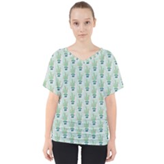 Cuteness Overload Of Cactus!  V-neck Dolman Drape Top