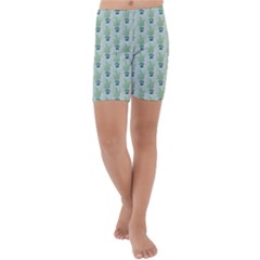 Cuteness Overload Of Cactus!  Kids  Lightweight Velour Capri Yoga Leggings by ConteMonfrey