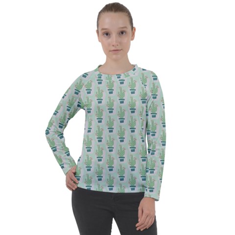 Cuteness Overload Of Cactus!  Women s Long Sleeve Raglan Tee by ConteMonfrey