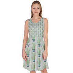 Cuteness Overload Of Cactus!  Knee Length Skater Dress With Pockets by ConteMonfrey