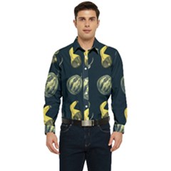 Vintage Vegetables Zucchini  Men s Long Sleeve  Shirt by ConteMonfrey