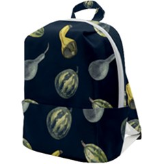 Vintage Vegetables Zucchini  Zip Up Backpack by ConteMonfrey