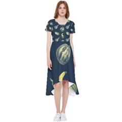 Vintage Vegetables Zucchini  High Low Boho Dress by ConteMonfrey